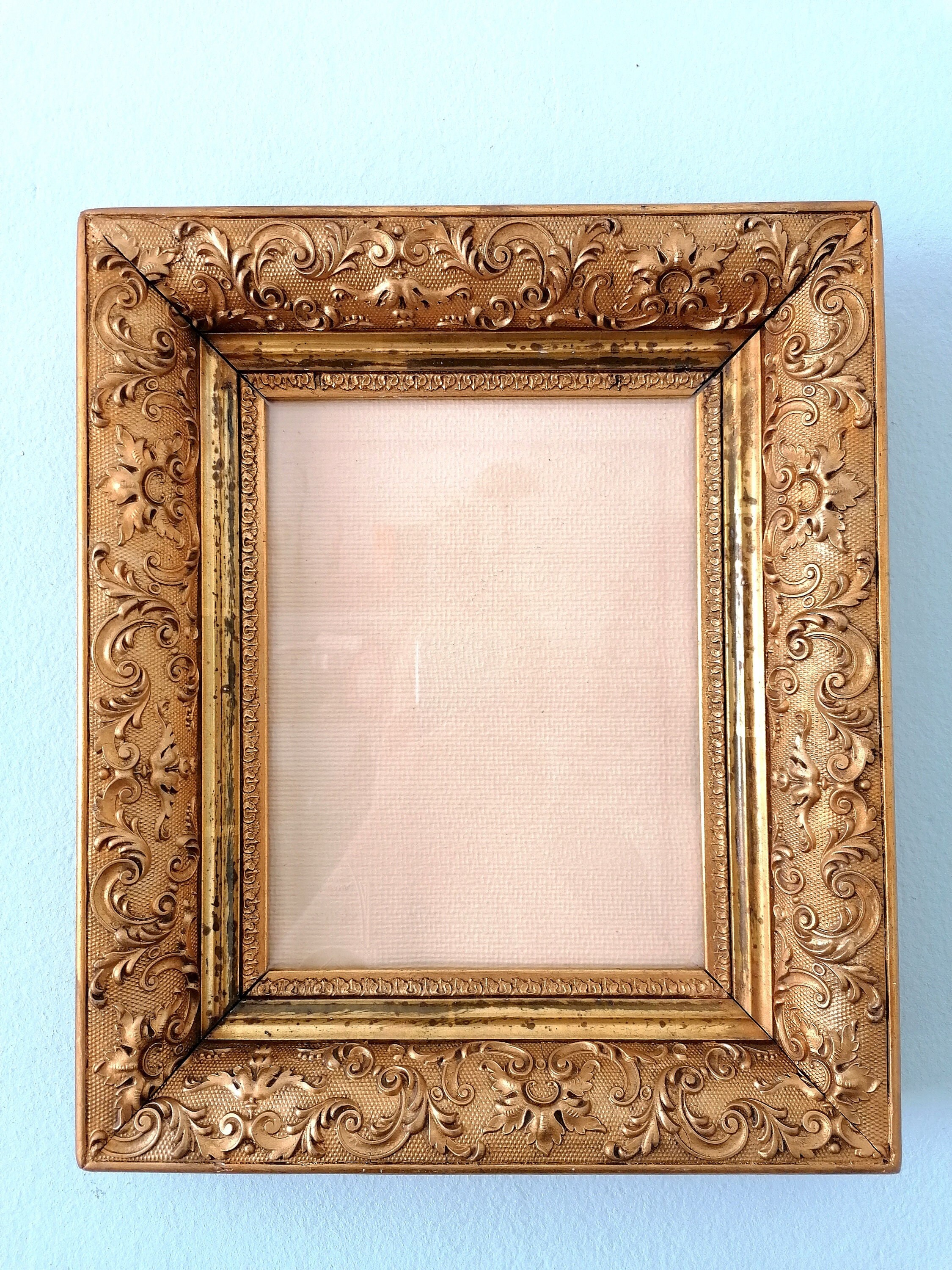 Antique Wooden Picture Frame Vintage Gilded Photo Frame Etsy