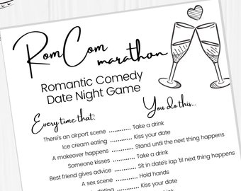 RomCom-A-Thon Date Night Game: Hilarious Couples Activity (Digital Download)