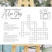 Custom Wedding Crossword Puzzle | Personalized Bridal Shower Crossword ...