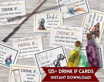 WIZARD Bachelorette Party Game Drink If Game | Printable Hen Party Game, Wizard Drinking Game, Magic Bridal Party Game Bridesmaid Party Game
