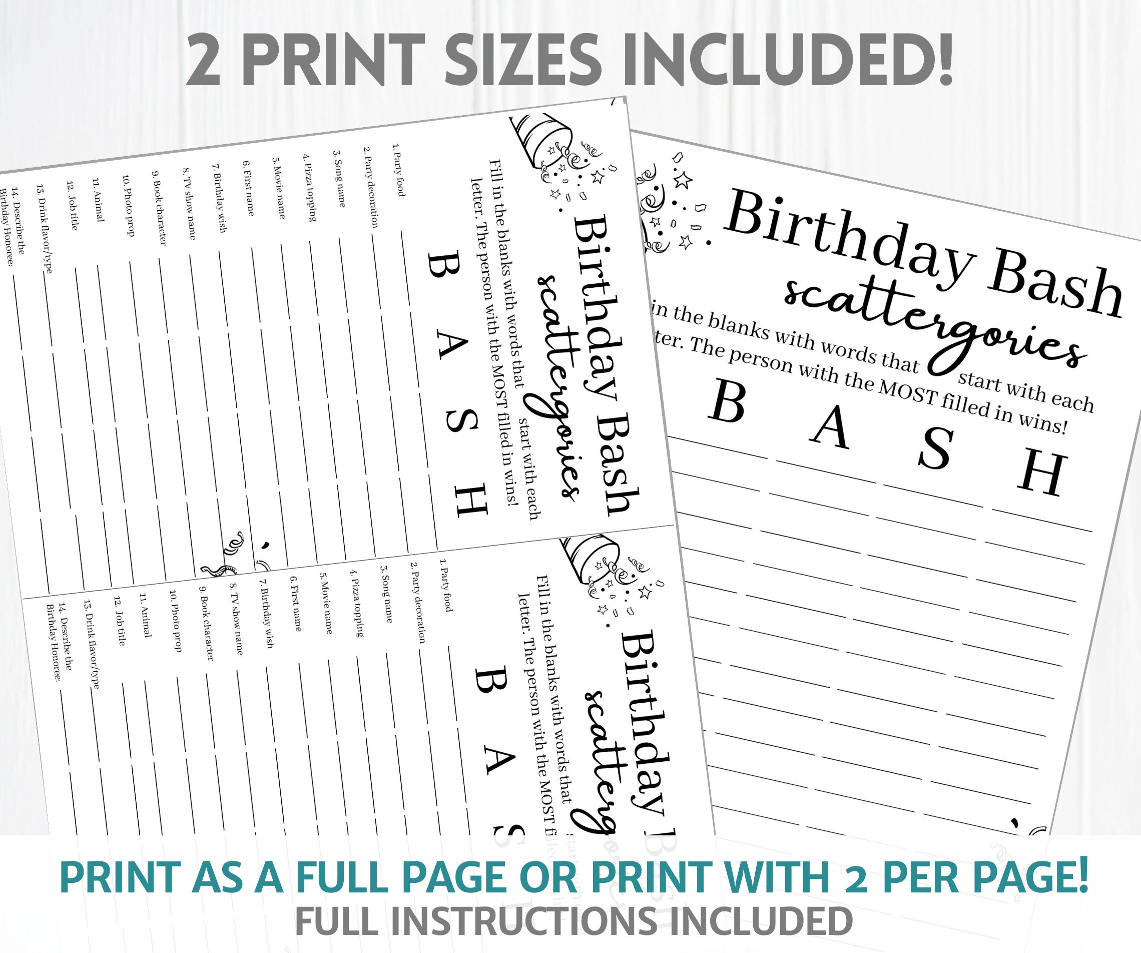 Funny Adult Birthday Game Printable Party Games Adult - Etsy