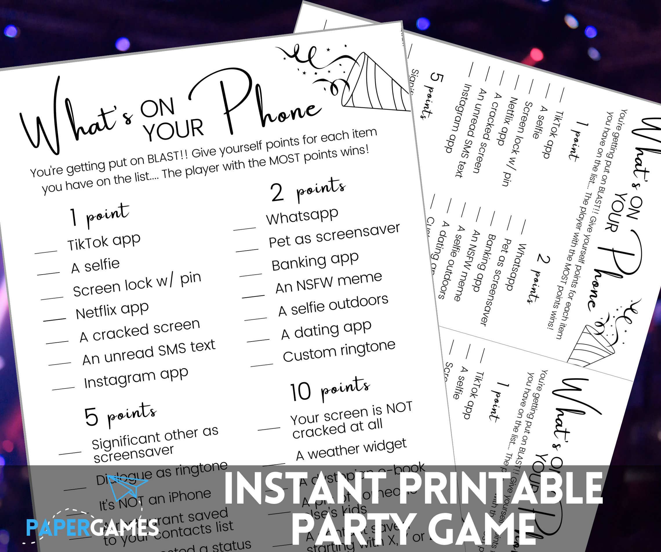 Hilarious Adult Birthday Game | Printable Party Games, Adult Games ...