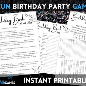 Mad Libs Birthday Game | Funny Printable Party Game, Adult Games, Fun Birthday Party Game for Adults, Birthday Game Download, His Her Unisex
