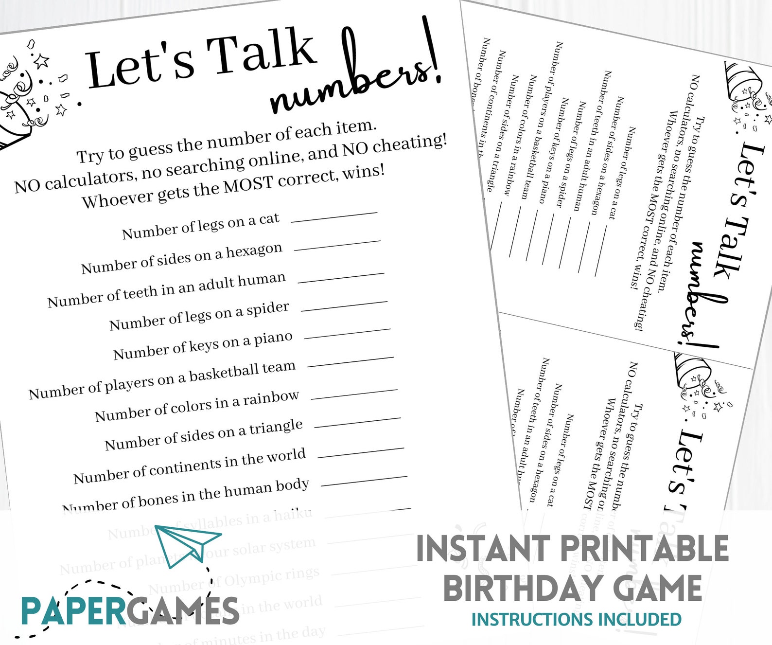 Hilarious Adult Birthday Game Printable Party Games, Adult Games ...