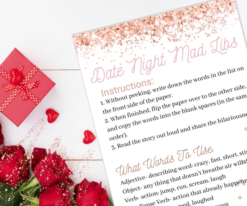 Silly & Sexy Mad Libs DATE NIGHT GAME Instant Download Couples Date Night Game, Honeymoon Activity, Anniversary Gift, Sexy Couples Games image 4