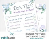Would You Rather Date Night Game: Printable Couples Activity (Digital Download)