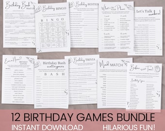Epic Birthday Games Bundle | Printable Party Games, Adult Games, Birthday Party Games for Adults, Birthday Game Download, His Her Unisex