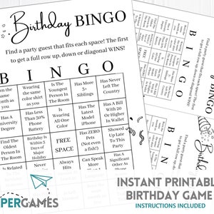 Hilarious BINGO Birthday Game | Printable Party Games, Adult Games, Birthday Party Game for Adults, Birthday Game Download, His Her Unisex