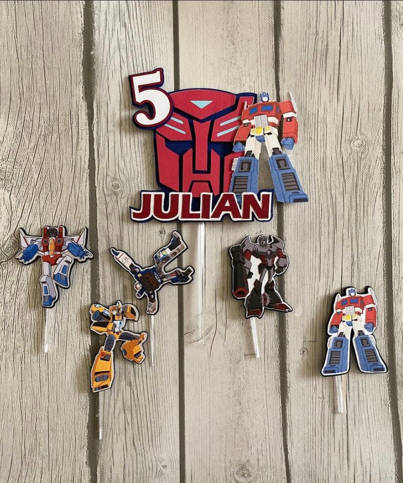 Transformer Inspired Cake Topper / Cupcake Toppers Custom Etsy