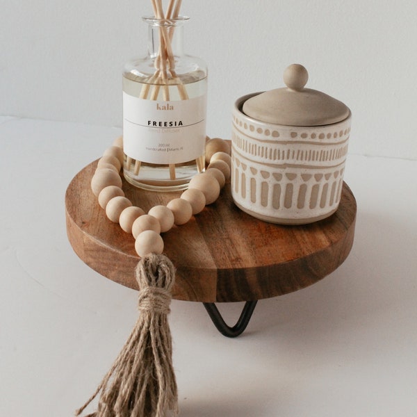 Round Mini Display Stool | Wooden Riser | kitchen Display | Kitchen Decor | Kitchen Mini Stool | Kitchen Counter Decor | Shelf Decor