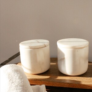 Marble Canister With Lid | Bathroom Decor | Marble Jar | Marble Decor ...