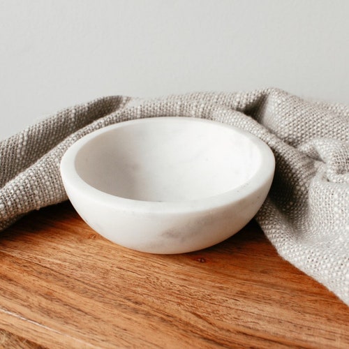 WHITE MARBLE BOWL Elegant White Marble Bowl Minimalist Etsy