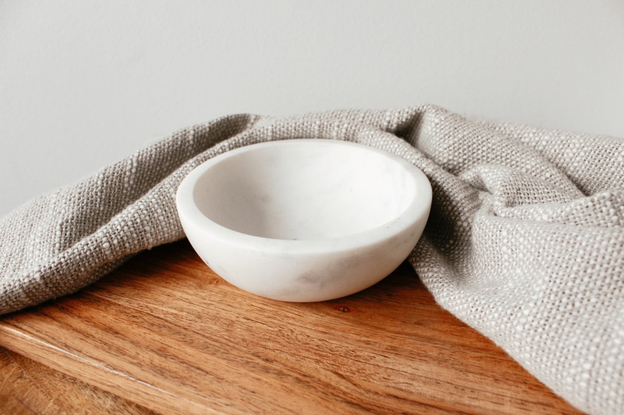 WHITE MARBLE BOWL Elegant White Marble Bowl Minimalist - Etsy