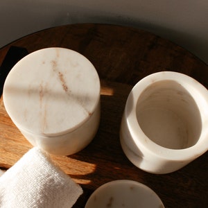 Marble Canister With Lid | Bathroom Decor | Marble Jar | Marble Decor ...