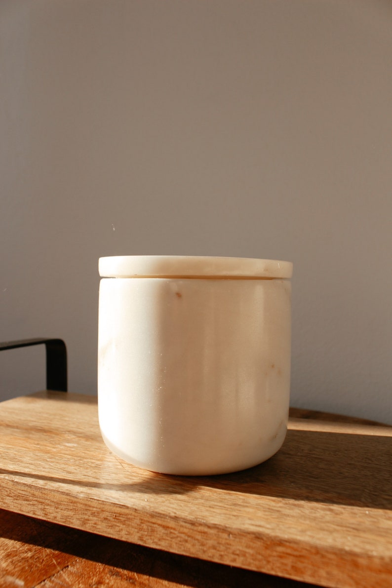 Marble Canister With Lid Bathroom Decor Marble Jar - Etsy