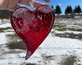 Fused heart suncatcher