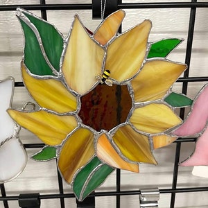 Stained glass sunflower