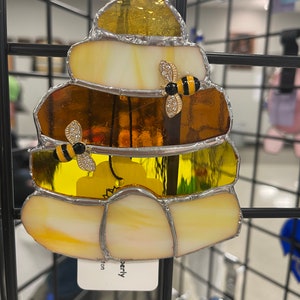 Gebrandschilderd glas bijenkorf