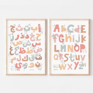 Latin Script Poster Bilingual Arabic-latin Alphabet Poster by Farasha Prints β’ High ...