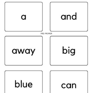Dolch Sight Word Flash Cards Volledige lijst | DIGITALE DOWNLOAD