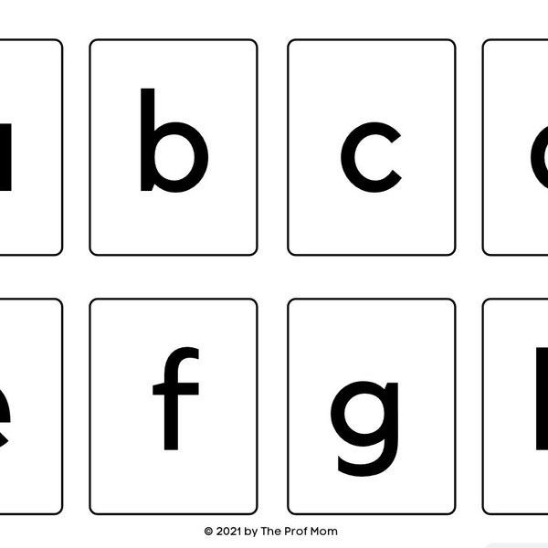 Uppercase and Lowercase Alphabet Cards DIGITAL DOWNLOAD