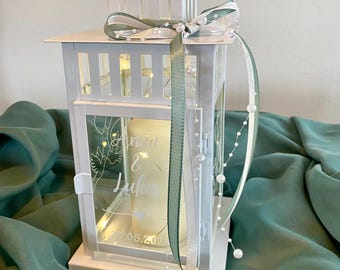 Personalized wedding lantern, wedding gift, personalized wedding table decoration, wedding present, wedding decoration