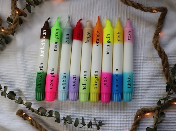 Kerzenfarben zum Wachs färben, für Stabkerzen tauchen Kit, DIY, Dip Dye Kerzen,  Bastelset,  zum Selbermachen, Kerzen färben