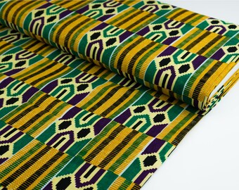 Tissu coton africain Kente - Akwete - Tissu Waxprint, Ankara Wax - à partir de 0,5 mètres
