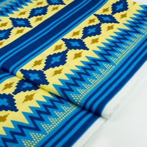 Cotton fabric - Kente - Aayana - traditional African fabric from Ghana, West Africa - wax print from Africa, Ankara Wax blue - from 0.5 m