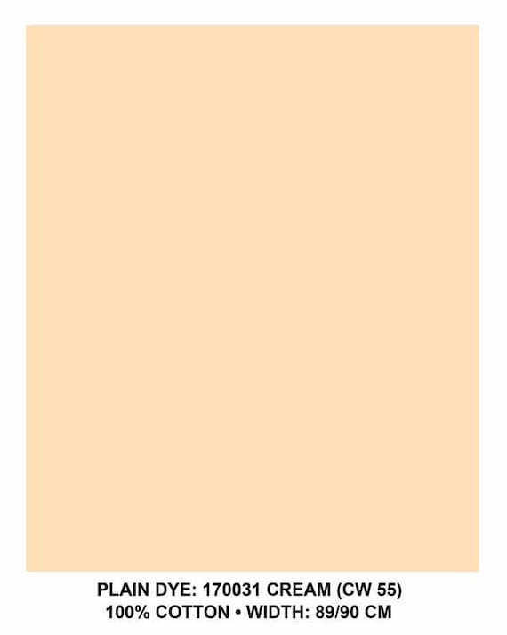 Baumwollstoff Shweshwe – Plain Cream Ethno Stoff Unifarben Creme