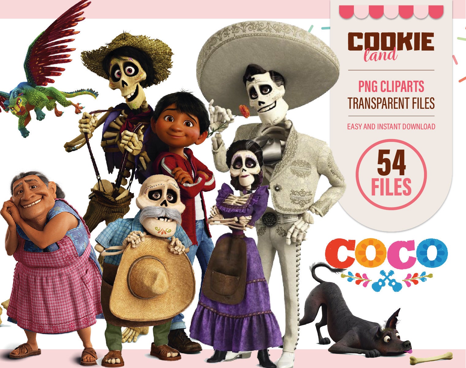 54 cliparts png Coco Movie Miguel Printable cliparts png png | Etsy