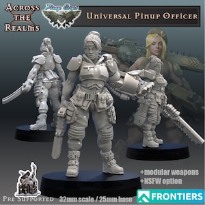 Universal Pinup Officer 32 mm 3D-miniatuur tafelblad/RPG/JRPG/