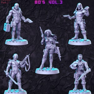Those Wonderful 80's Volume 3-4 32mm by RN Estudio 3d Miniature Tabletop/ RPG/ DnD /