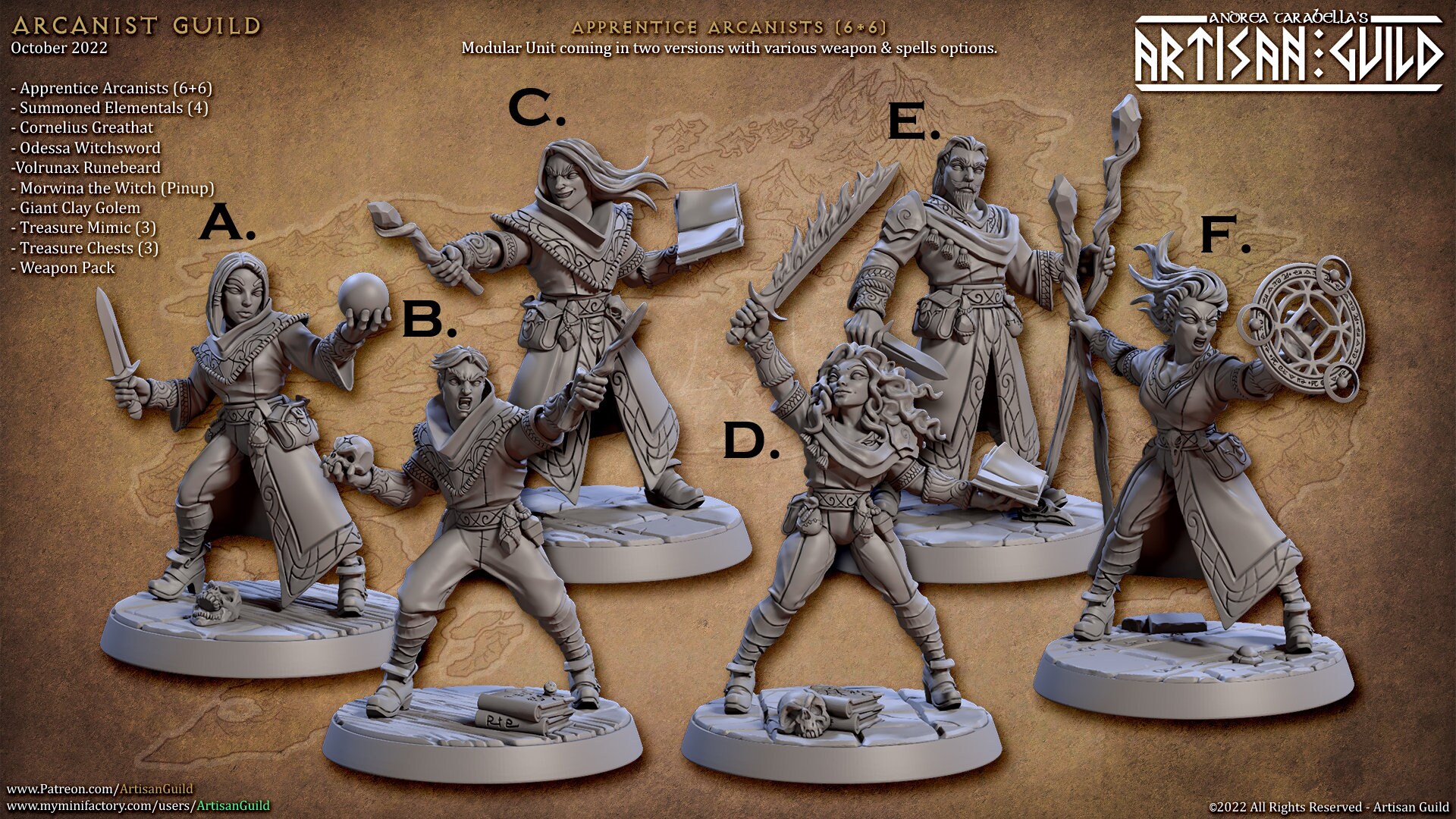 Arcanists Guild October 2022 Artisan Guild 3d Miniature