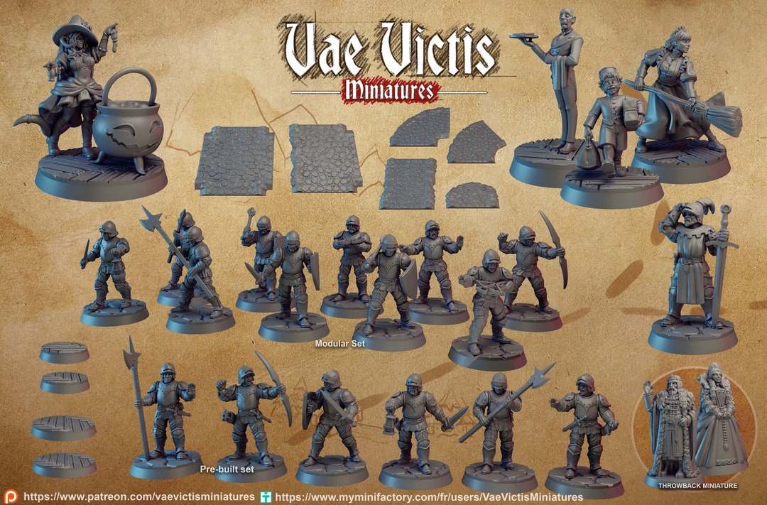 Heavy Guard Patrol by Vae Victis 28-32mm 3d Miniature Tabletop/ RPG ...