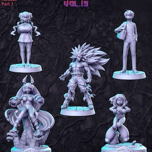 Anime-serie Volumes 19-21 september-november 2024 set door RNE Studio 3d Miniature Tabletop/ RPG/ DnD / 32 mm