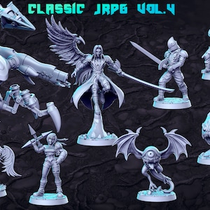 Classic JRPG Volume 4-6 March, May, June 2022 set by RNE Studio 3d Miniature Tabletop/ RPG/ DnD / 32mm