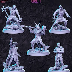 Death Match Vol. 1-3 3d Miniature Tabletop/ RPG /JRPG/  DnD  28-32mm