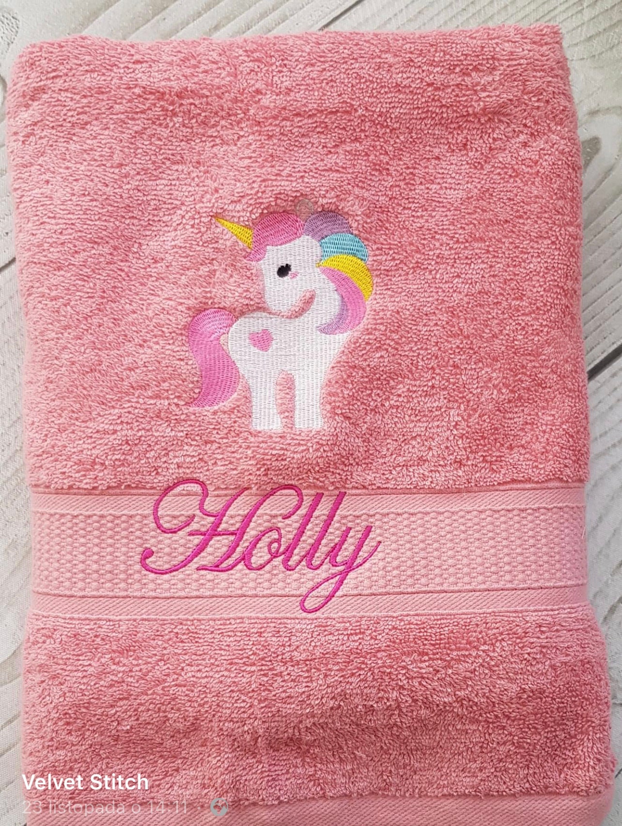 Embroidery Personalised Towel Set for Girls, Bath Towel, Towel With Unicorn, Girls Personalised