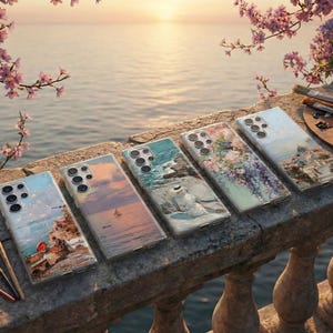 Painting Phone Case – Aesthetic Art Cover for Samsung S26 Ultra S25 FE S24 Plus S23 A17 iPhone 18 Pro Max 17 16 15 14 13 12 11 Pixel 11 10A image 1