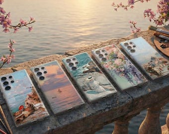 Painting Phone Case – Aesthetic Art Cover for Samsung S26 Ultra S25 FE S24 Plus S23 A57 A56 A17 A16 iPhone 17 16 15 14 13 12 11 Pixel 10 9A