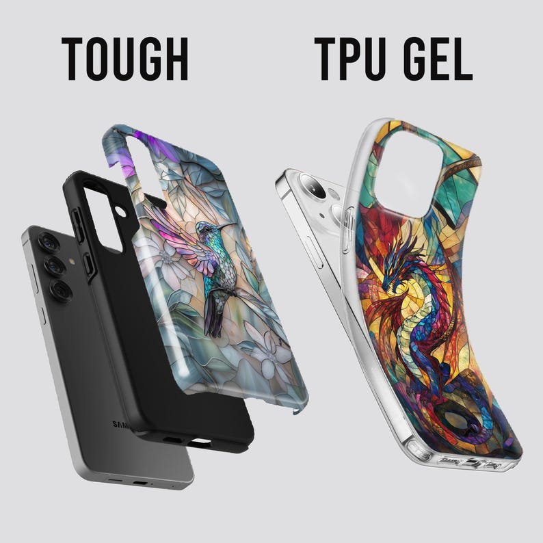 Stained Glass Animal Phone Case – Mosaic Art Cover for Samsung S26 Ultra S25 S24 FE A56 A17 iPhone 17 Pro Max 16 15 Plus 14 13 Pixel 10 9A image 2