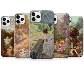 Flower Phone Case - Floral Vintage Art Cover for iPhone 17 Pro Max 16 15 14 13 12 11 Samsung S26 Ultra S25 FE S24 A17 A56 A57 Pixel 10 9A