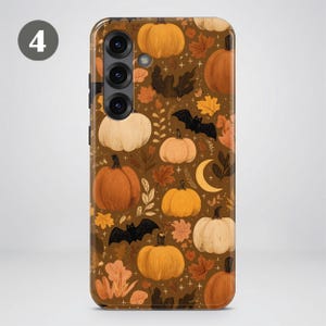 Spooky Fall Phone Case – Cute Pumpkin & Ghost Cover for Samsung S26 Ultra S25 S24 FE S23 Plus A17 iPhone 17 Pro Max 16 15 14 13 Pixel 10 9A image 8