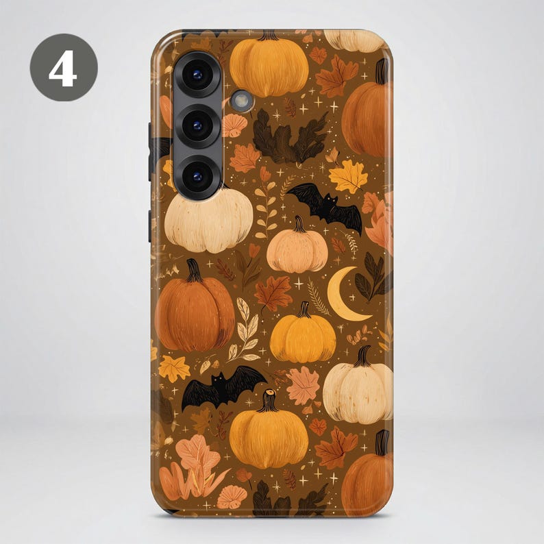Spooky Fall Phone Case – Cute Pumpkin & Ghost Cover for Samsung S26 Ultra S25 S24 FE S23 Plus A17 iPhone 17 Pro Max 16 15 14 13 Pixel 10 9A image 8