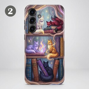 Telefoonhoesje met boekenthema – Fantasy Bookshelf-hoesje voor Samsung S26 Ultra S25 FE S24 S23 A17 A57 iPhone 18 Pro Max 17 16 15 Plus 14 Pixel 11 10A afbeelding 6