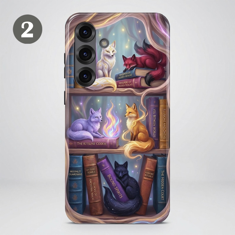 Telefoonhoesje met boekenthema – Fantasy Bookshelf-hoesje voor Samsung S26 Ultra S25 FE S24 S23 A17 A57 iPhone 18 Pro Max 17 16 15 Plus 14 Pixel 11 10A afbeelding 6