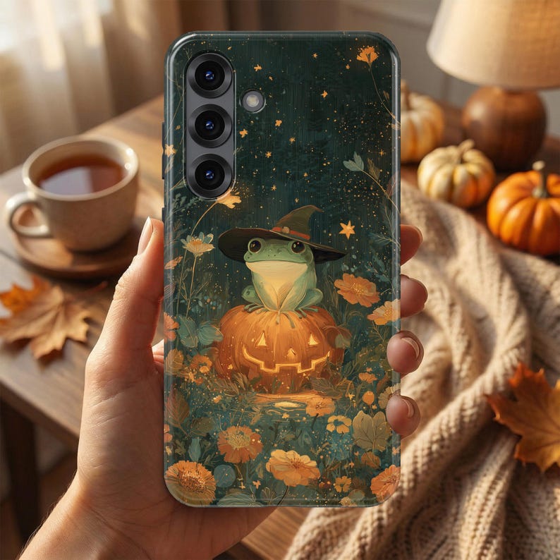 Spooky Fall Phone Case – Cute Pumpkin & Ghost Cover for Samsung S26 Ultra S25 S24 FE S23 Plus A17 iPhone 17 Pro Max 16 15 14 13 Pixel 10 9A image 3