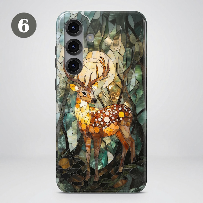 Stained Glass Animal Phone Case – Mosaic Art Cover for Samsung S26 Ultra S25 S24 FE A56 A17 iPhone 17 Pro Max 16 15 Plus 14 13 Pixel 10 9A image 10
