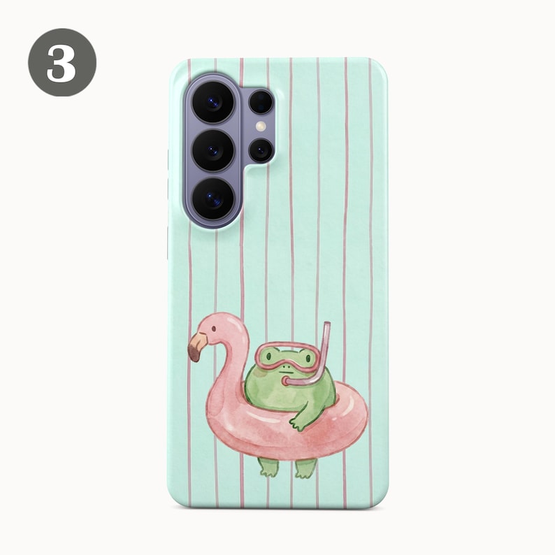 Cute Capybara Striped Phone Case – Whimsical Kawaii Cat Frog Cover for Samsung S26 Ultra S25 FE S24 S23 Plus iPhone 17 Pro Max 16 15 14 13 image 7